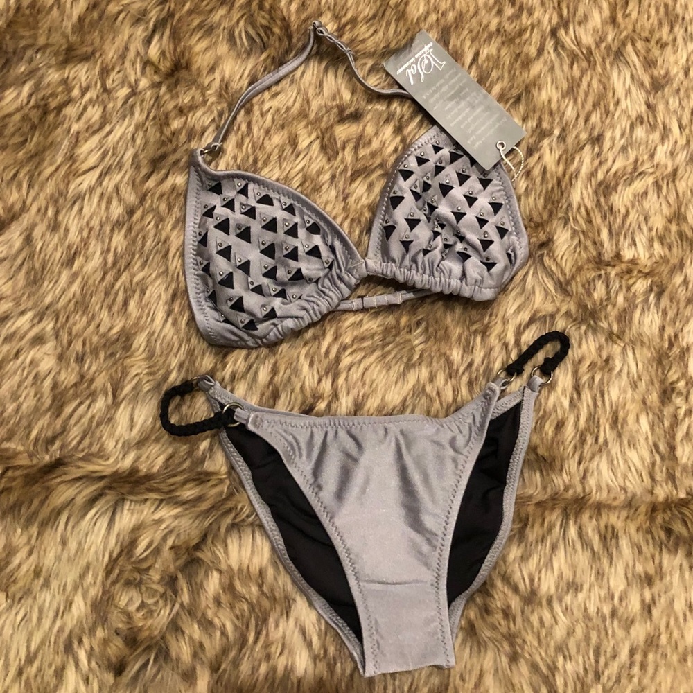 NWT 1 Sol Bikini Steele Grey bikini